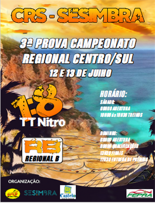 3ª Prova do Campeonato Regional A e B Centro/Sul 1/8 TT Combustão